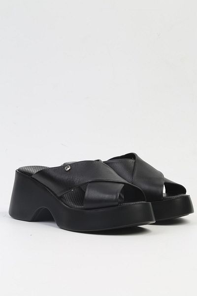 Pierre Cardin ® |   Pc-7192- 3968 Black-Women's Platform Slippers