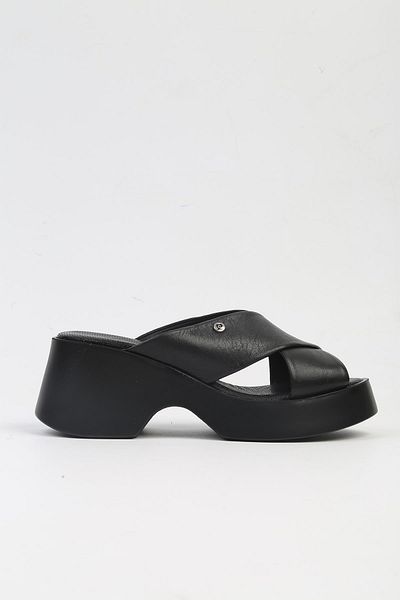 Pierre Cardin ® |   Pc-7192- 3968 Black-Women's Platform Slippers