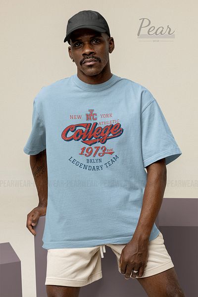 Pear Wear Μπλουζάκι College Printed Unisex T-shirt Oversize