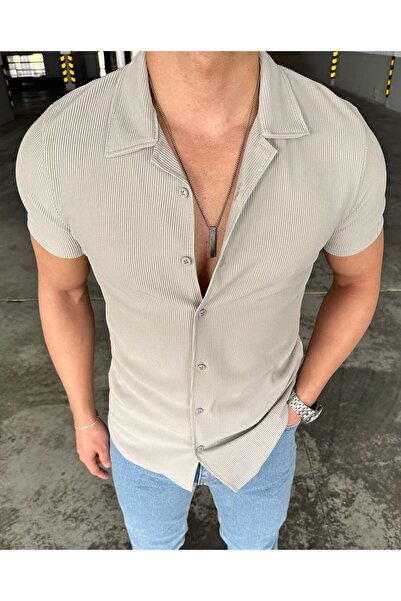 BEYMODA Cămașă cu mânecă scurtă, texturată, oversize, unisex