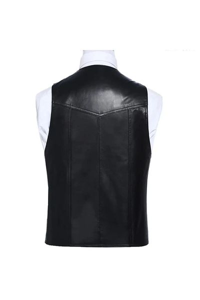 NYC GİYİM TEKSTİL Classic entel lambskin vest