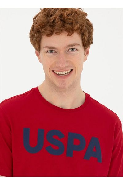 U.S. Polo Assn. Η.Π.Α. Polo Assn. Ανδρικό T-Shirt με λαιμόκοψη Claret Red GEARTIY024 DMLS
