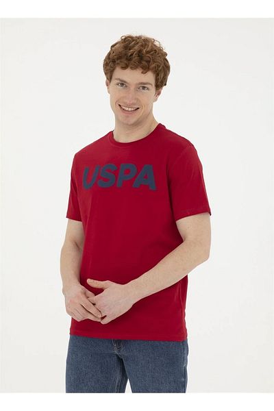 U.S. Polo Assn. Η.Π.Α. Polo Assn. Ανδρικό T-Shirt με λαιμόκοψη Claret Red GEARTIY024 DMLS