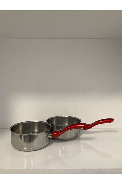 BYKARDELEN 14cm Steel Milk Bowl and Sauce Pan - Set of 2