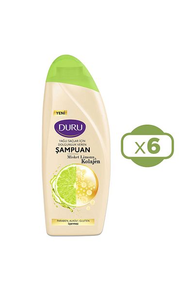 Duru Lemon and Collagen Oil Marble Shampoo - 6x500 ml