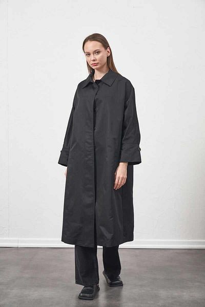 Mevra Trenchcoat supradimensionat negru