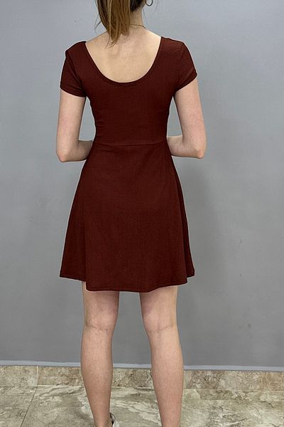 Tam Moda Γυναικείο φόρεμα με λεπτομέρεια βολάν