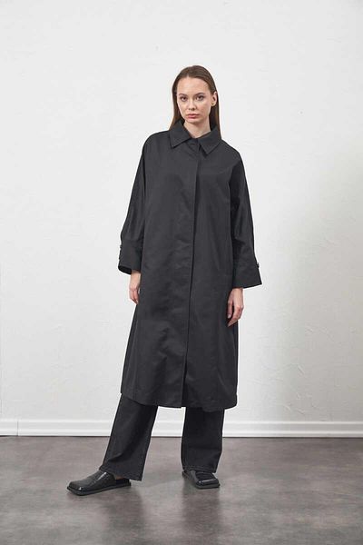 Mevra Trenchcoat supradimensionat negru