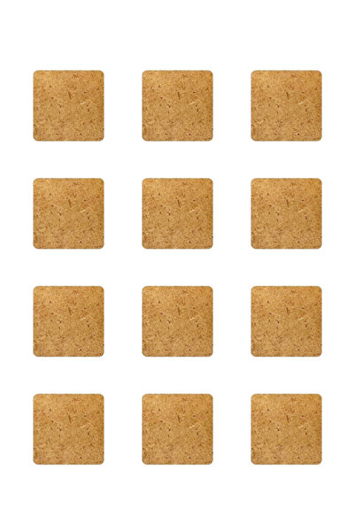 Olur o zaman Supla Levha 12 Adet 3 Mm Ham Mdf 9,5 Cm X 9,5 Cm Kare Lazer Kesim