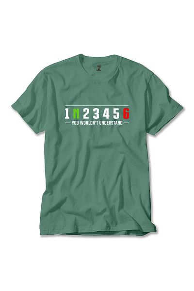 Z zepplin Πράσινο T-Shirt Motocycle Gears