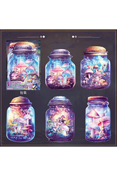 5 Adet Scrapbook Magical Bottle Sticker Set