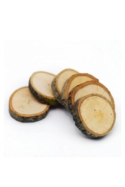 canlipetshop Odun Dilimi Doğal Meşe Ağacı (50 Adet)