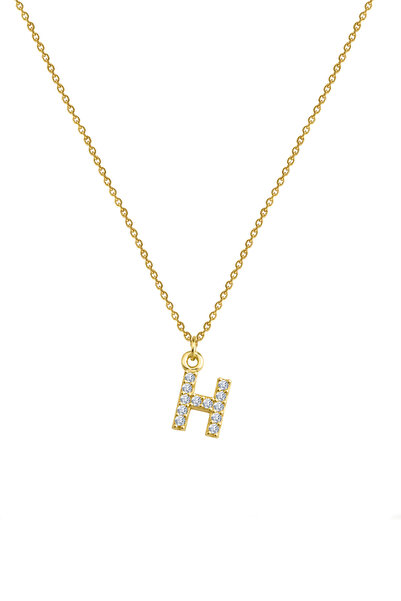 Gimora Kadın Taşlı H Harfi Kolye