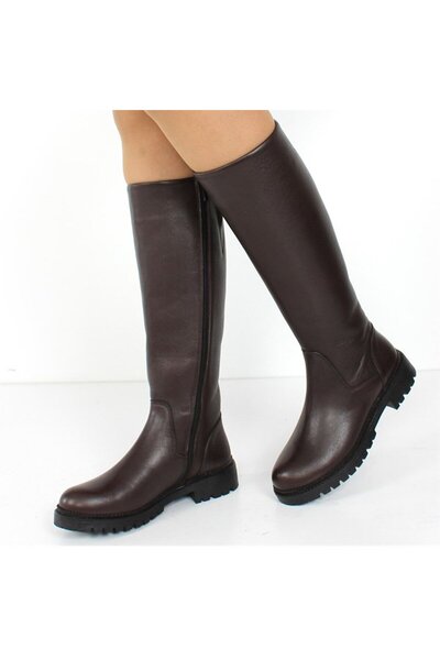 Celal Gültekin Kahverengi Deri Çizme Kadın 625 23931-16512
