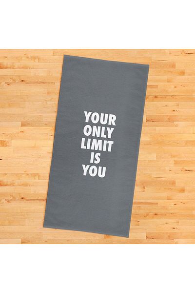 The Lucid Lab Your Only Limit Is You / Gray White Sports Towel
