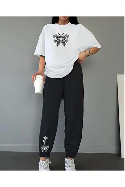 Hunors Sportswear & Company ANGEL Summer Crop αθλητική φόρμα και μοτίβο πεταλούδας με στάμπα έξι σετ