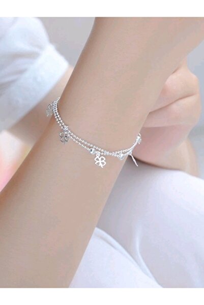 Shisa Jewel Gümüş 925 kadınlar için bileklik takı moda yonca gümüş aksesuarla...