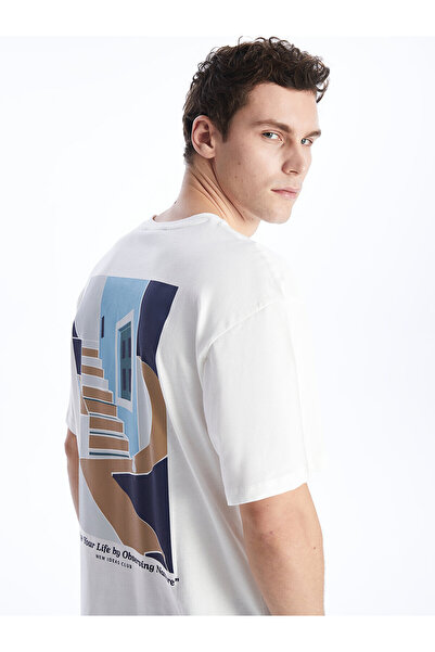 LC Waikiki Crew Neck Short Sleeve Printed Combed Cotton Men's T-Shirt (S4)
