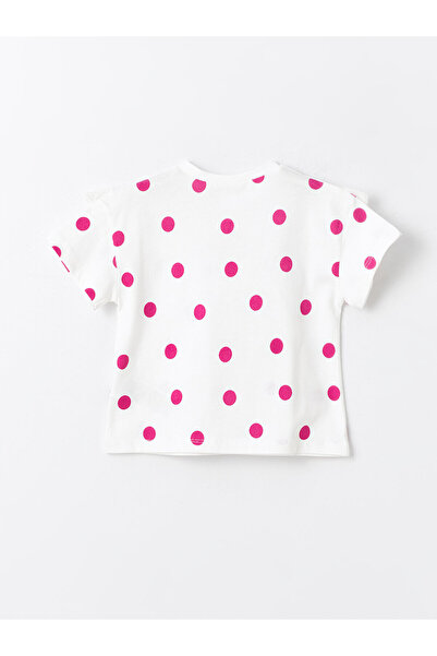 LC Waikiki Crew Neck Printed Short Sleeve T-Shirt for Baby Girl