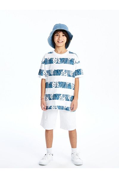LC Waikiki Boy - Crew Neck and Printed Short Sleeve T-Shirt
