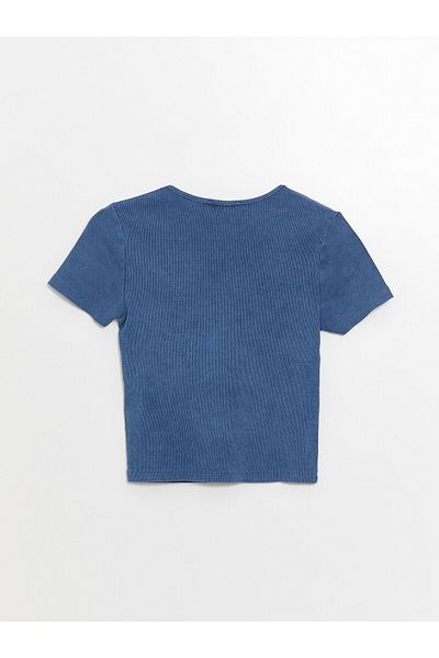 LC Waikiki Damen-T-Shirt – Rundhalsausschnitt, gerader Schnitt, kurze Ärmel