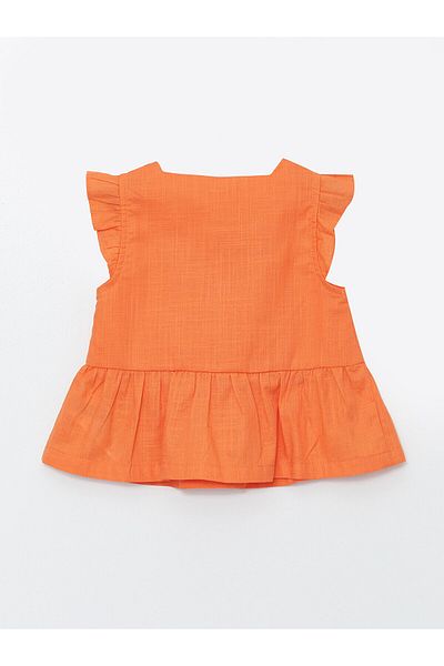 LC Waikiki Ärmelloses Basic-Baby-Hemd mit quadratischem Kragen