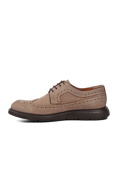 AYAKMOD Ανδρικά παπούτσια casual Premium 33281 Mink Nubuck από γνήσιο δέρμα