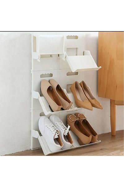 Bayev Lyon Cream 9 Pieces Shoes - Shelf Vertical and Stackable Multi-Layer Space-Saving