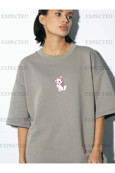 EXPECTED Unisex Animal Figure Oversize T-shirt - φιγούρα ζώου