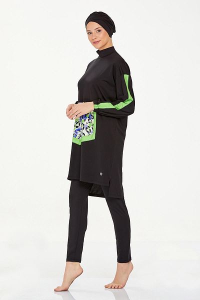 MARESİVA Black Hijab Swimsuit - Full Covered