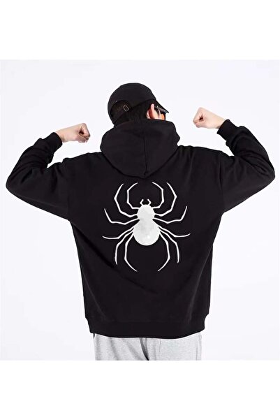 Toum Very Kind Dangerous Spider, cu imprimeu față-spate, negru, unisex suprad...