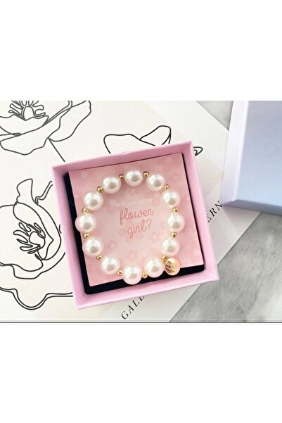 hbtasarim Жіноча золота гумова шпилька з перлами