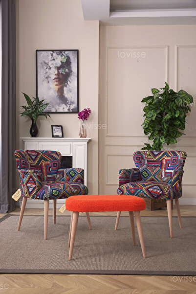 LOVİSSE HOME 3lü Berjer Set Tekli Koltuk Balkon, Ofis, Bekleme, Güzellik Merk...