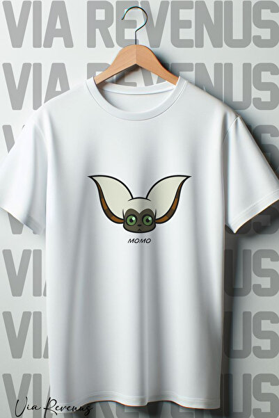 Vordevia Avatar Momo Sa deznom - okrugla kragna Oversize kroj Bela T-shirt