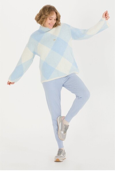 U.S. Polo Assn. Kadın Mavi Triko Pantolon