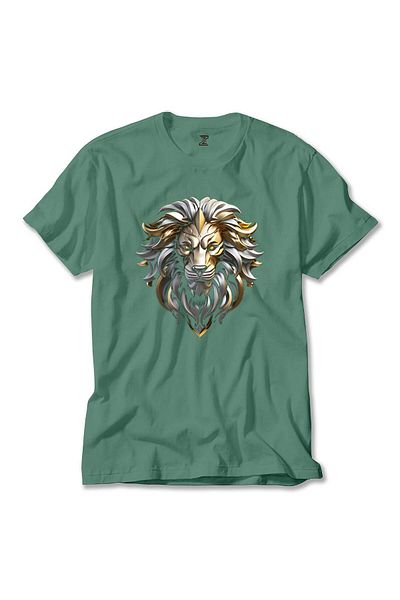 Z zepplin Ασημί και χρυσό Lion Green T-Shirt