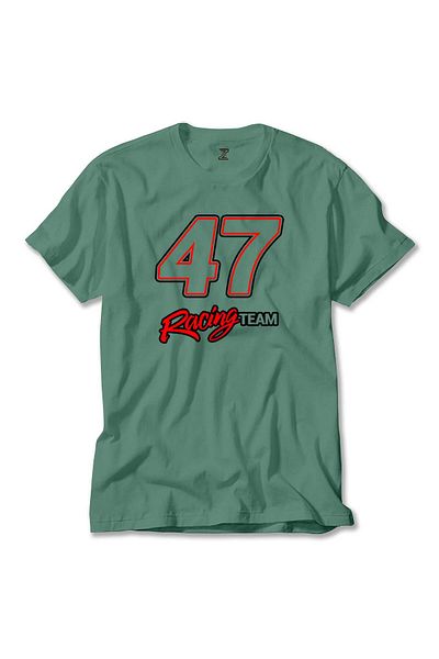 Z zepplin Πράσινο T-Shirt Moto 47 Racing Team