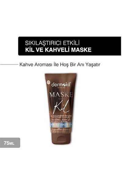 Dermokil 75 ml x 3 Pieces Coffee Color Firming Youth Appearance Face Clay Mask