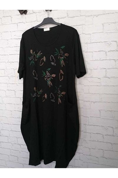 anne moda ankara Βραδινό φόρεμα 1ης ποιότητας, φαρδύ φόρεμα από βισκόζη