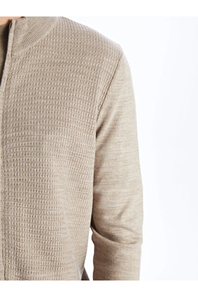 LC Waikiki Men's Knitwear Cardigan - LCWAIKIKI Classic, Stand Collar, Standard Fit