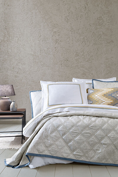 Yataş Maia Çift Kişilik 8 Parça Yatak Örtülü Nevresim Takımı - Bej