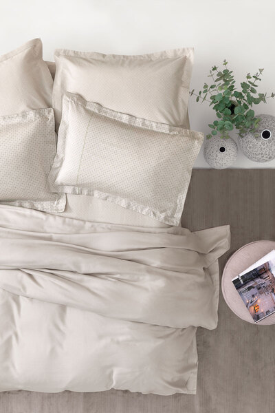 Yataş طقم مزدوج من الخيزران باللون البيج من Mauro