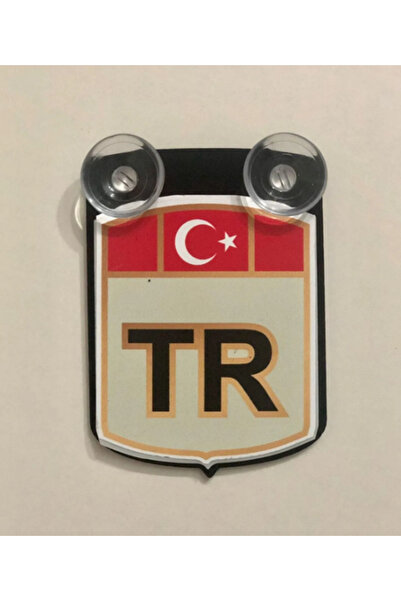 HMNL Etiketçilere Özel TÜRKİYE  TR Harfi Cam Süsü Pleksi Vantuzlu Arma 10X7,5
