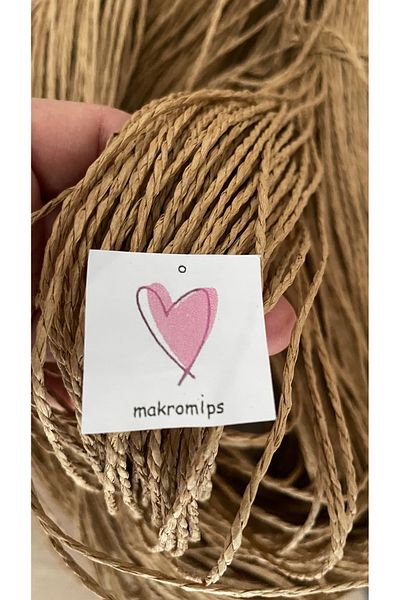 Makromİps Πολυτελές Premium Χαρτί Σχοινί 2mm 50gr Kraft Πλεκτό Σχοινί Δώρο Συσκευασία Πάρτυ
