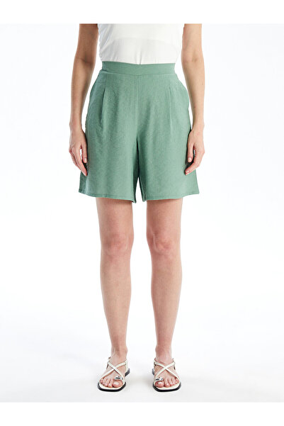 LC Waikiki Egyenes női rövidnadrág - elasztikus derék