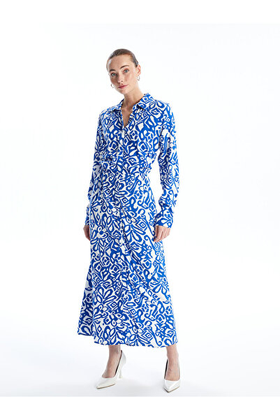 LC Waikiki Long Sleeve Patterned Women's Shirt Dress