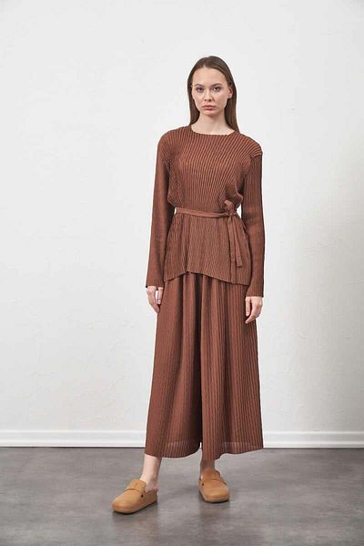 Mevra Pleated Pants Coffee