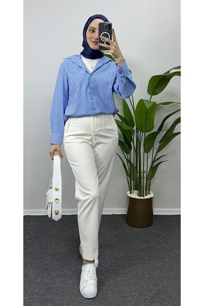 bybaharoz ZRA Model Fabric - Comfortable Cut Trousers