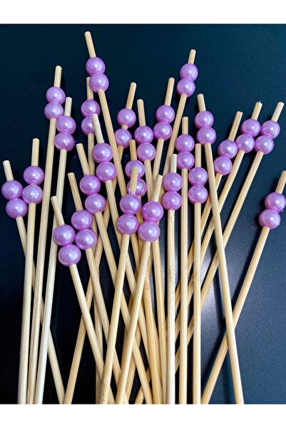 yağmur gökçe رقم: 76 - 25 قطعة 15 سم مسواك كوكتيل لؤلؤي مزدوج