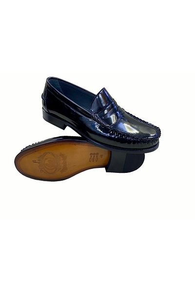 SULA Black Men's Loafer - Leather Opening Leather Inside